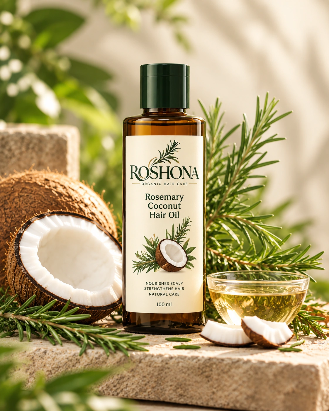 Roshona Rosemary Coconut Hair Oil